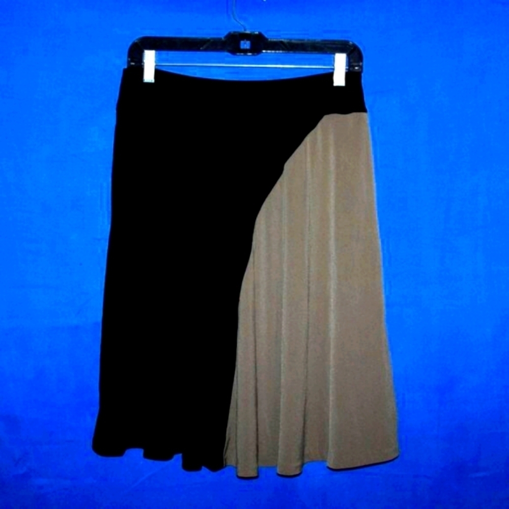 New York & Company Asymmetrical Colorblock Midi Skirt - Women's Size S